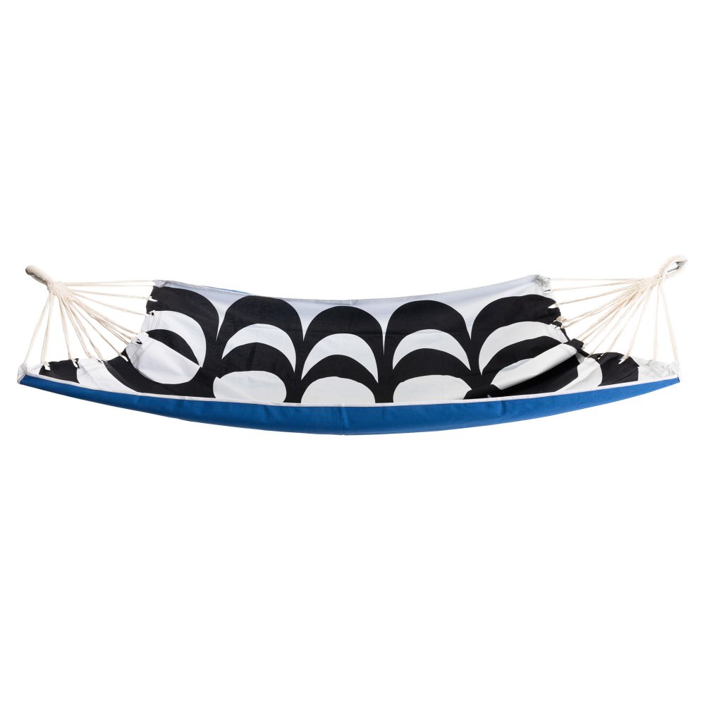 Large Cotton Brazilian Blue Kaivo Print Hammock with Matching Storage Bag Included