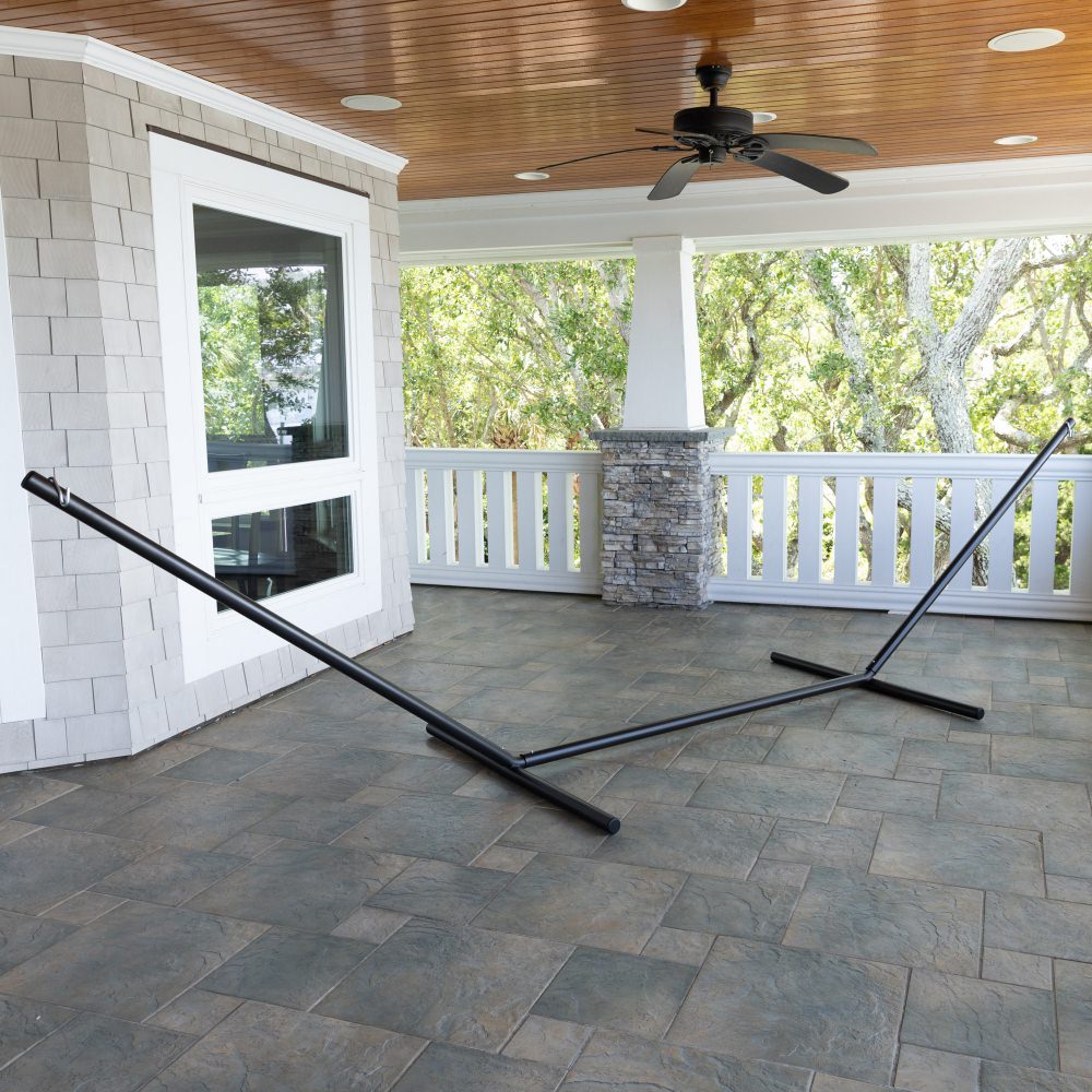 15 ft. Hammock Stand with Powder Coated Steel Tube Frame - Black