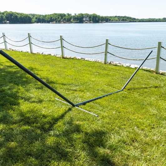 15 ft. Steel Hammock Stand with Powder Coated Finish - Forest Green