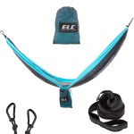 Double Mesh Travel Hammock - Blue/Black