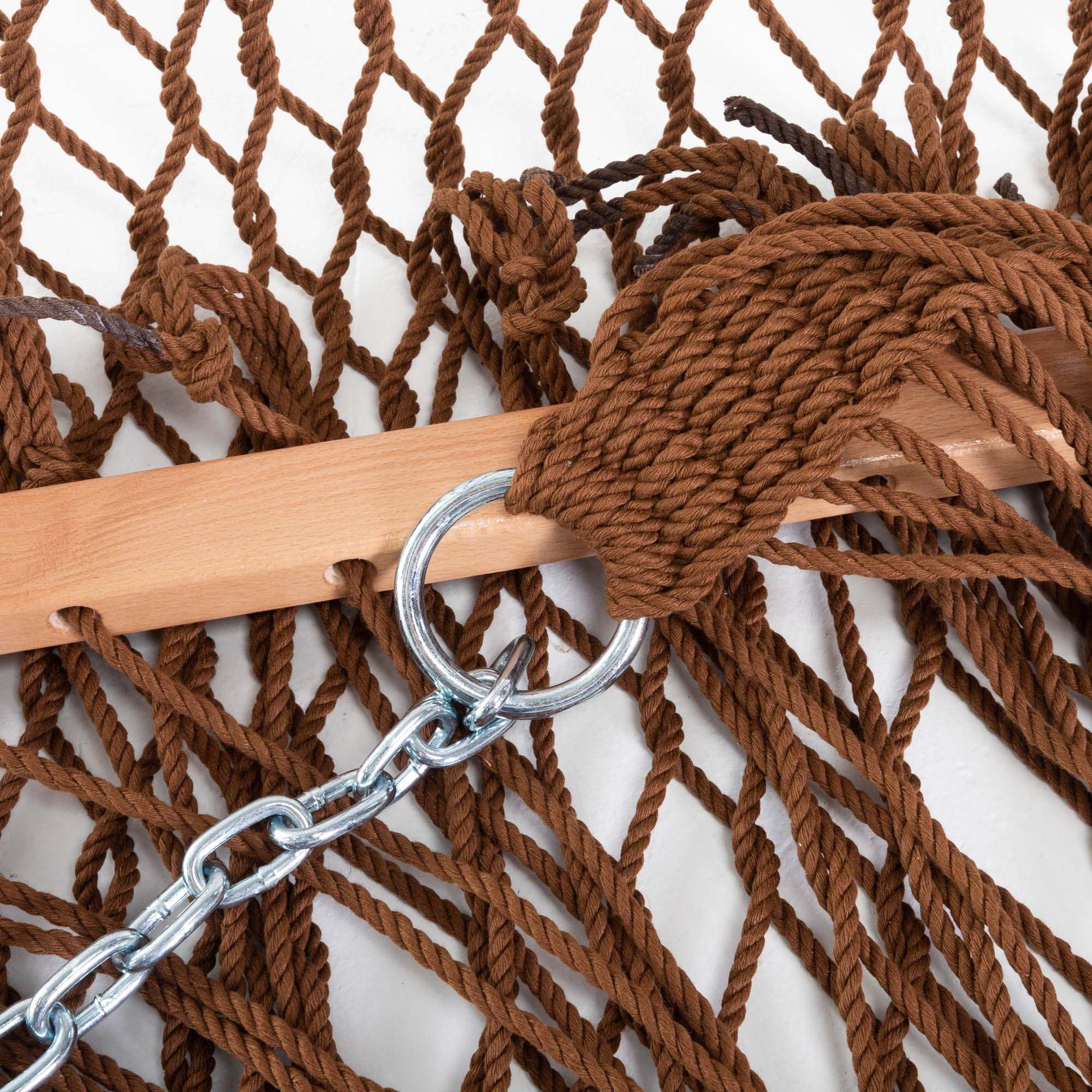 Antique Brown Large Soft Spun Polyester Rope Hammock