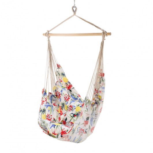 Deluxe Pillowtop Swing With Quick Dry Fabric - Tropical Print