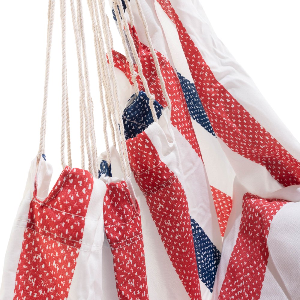 Deluxe Pillowtop Swing With Quick Dry Fabric - Red, White & Blue Stripe