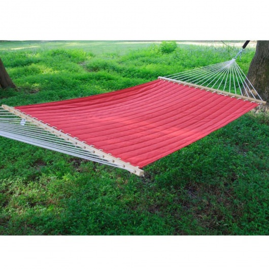 Large Double Quilted Hammock - Red