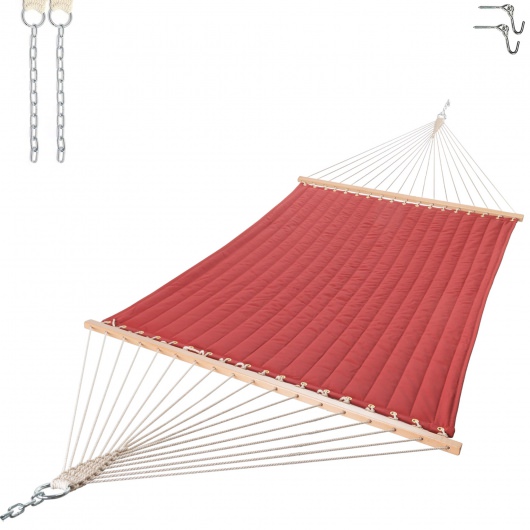 Large Double Quilted Hammock - Red