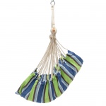 Single Quick Dry Fabric Swing - Green and Blue Stripe