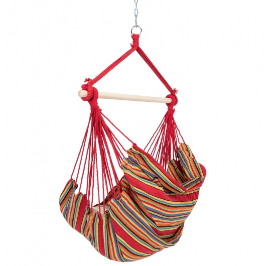 Single Quick Dry Fabric Swing - Red Stripe